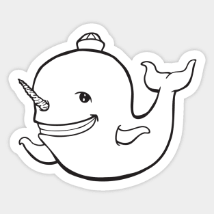 Narwhal for Light Shirts Sticker